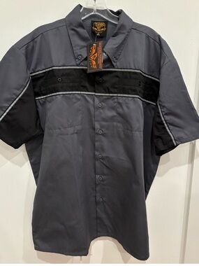 Milwaukee Leather NEW Short Sleeve High Visibilty Grey Black Shirt Mens 2XL Work